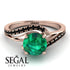 Twist Shank Emerald Engagement Ring - Maria No. 35 image 2