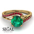 Twist Shank Emerald Engagement Ring - Maria No. 49 image 2