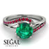 Twist Shank Emerald Engagement Ring - Maria No. 51 image 2