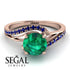 Twist Shank Emerald Engagement Ring - Maria No. 65 image 2