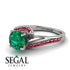 Twist Shank Emerald Engagement Ring - Maria No. 51 image 3