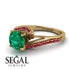 Twist Shank Emerald Engagement Ring - Maria No. 49 image 3