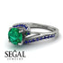 Twist Shank Emerald Engagement Ring - Maria No. 66 image 3