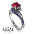 Twist Shank Ruby Engagement Ring - Maria No. 72 image 10