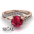 Twist Shank Ruby Engagement Ring - Maria No. 11 image 2