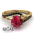 Twist Shank Ruby Engagement Ring - Maria No. 40 image 2