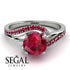 Twist Shank Ruby Engagement Ring - Maria No. 57 image 2