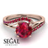 Twist Shank Ruby Engagement Ring - Maria No. 56 image 2