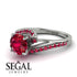 Twist Shank Ruby Engagement Ring - Maria No. 57 image 3