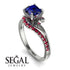Twist Shank Sapphire Engagement Ring - Maria No. 60 image 10