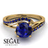 Twist Shank Sapphire Engagement Ring - Maria No. 73 image 2