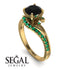 Twist Shank Black Diamond Engagement Ring - Maria No. 22 image 10