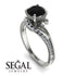 Twist Shank Black Diamond Engagement Ring - Maria No. 9 image 10