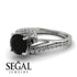 Twist Shank Black Diamond Engagement Ring - Maria No. 9 image 3