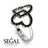 Two Hearts Black Diamond Ring - Selena No. 39 image 2