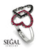 Two Hearts Black Diamond Ring - Selena No. 54 image 2