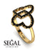 Two Hearts Black Diamond Ring - Selena No. 37 image 2