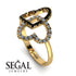 Two Hearts Black Diamond Ring - Selena No. 7 image 2