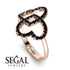 Two Hearts Black Diamond Ring - Selena No. 38 image 2