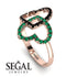 Two Hearts Black Diamond Ring - Selena No. 23 image 2