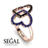 Two Hearts Black Diamond Ring - Selena No. 68 image 2