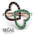 Two Hearts Black Diamond Ring - Selena No. 23 image 3