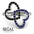Two Hearts Black Diamond Ring - Selena No. 69 image 3