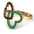 Two Hearts Black Diamond Ring - Selena No. 22 image 1