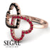 Two Hearts Black Diamond Ring - Selena No. 53 image 10