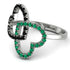 Two Hearts Black Diamond Ring - Selena No. 24 image 1