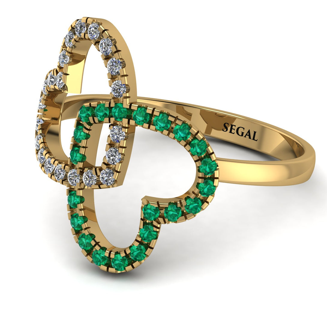 Two Hearts Diamond Ring - Selena No. 16