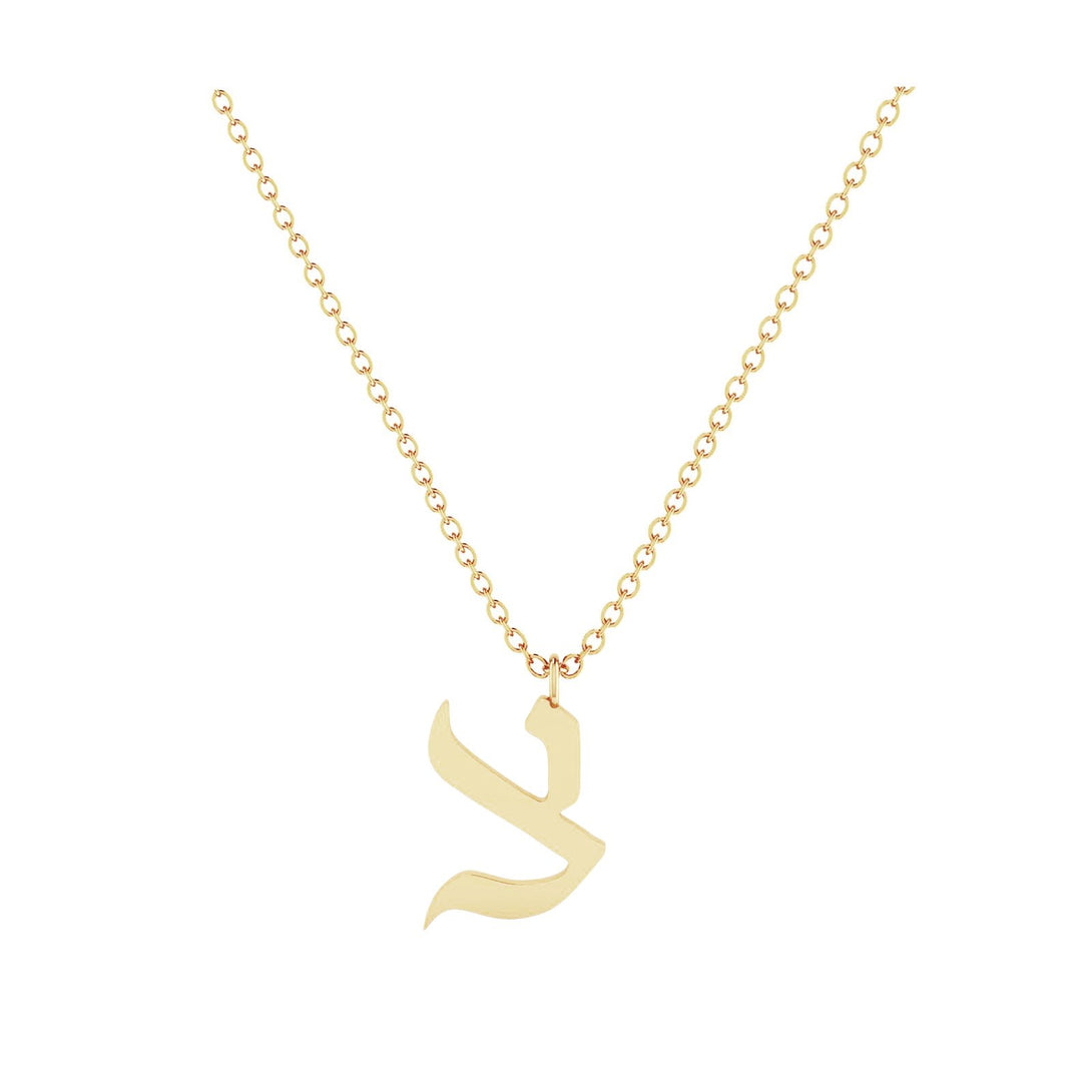Tzadik - Hebrew Alef-Bet letter diamond Necklace - Tzadik letter