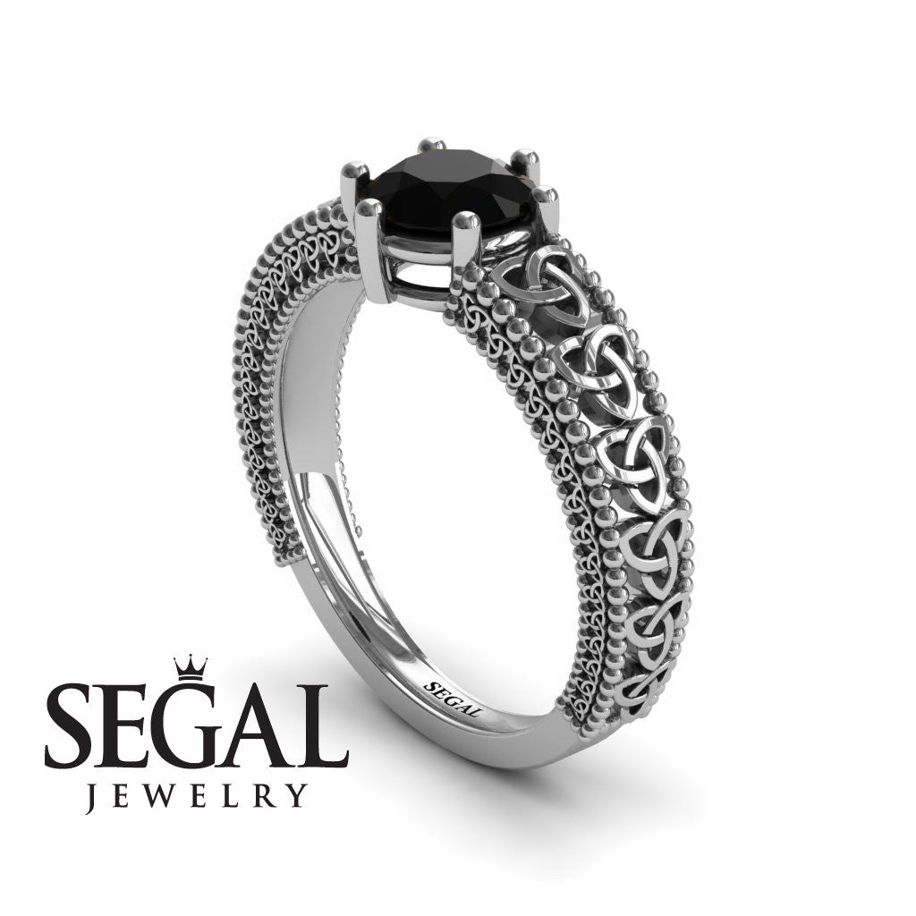 Chad The Vintage Valknut Black Diamond Ring- Eliana no. 15