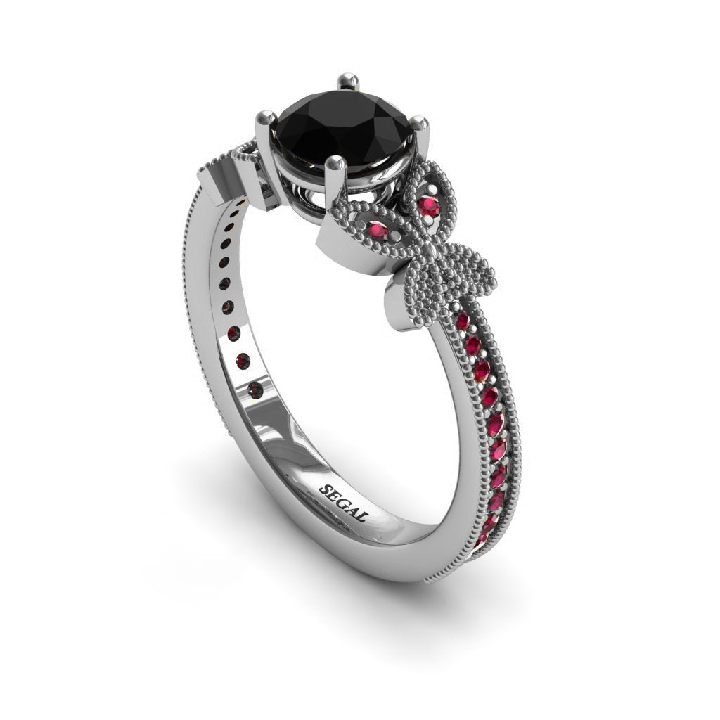 The Butterfly Stairs Black Diamond Ring- Amelia no. 6