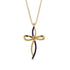 Unique Sapphire Swirling Cross Necklace - Arthur No. 13 image 1