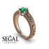 The Victorian Leafs Engagement ring Green Emerald Ring for Women- Kylie no. 8 image 6