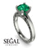 Vintage Solitaire Emerald Ring - Vera No. 6 image 6
