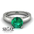 Vintage Solitaire Emerald Ring - Vera No. 6 image 2