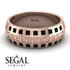 Vintage Princess Black Diamond Wedding Band - Daniel No. 5 image 2