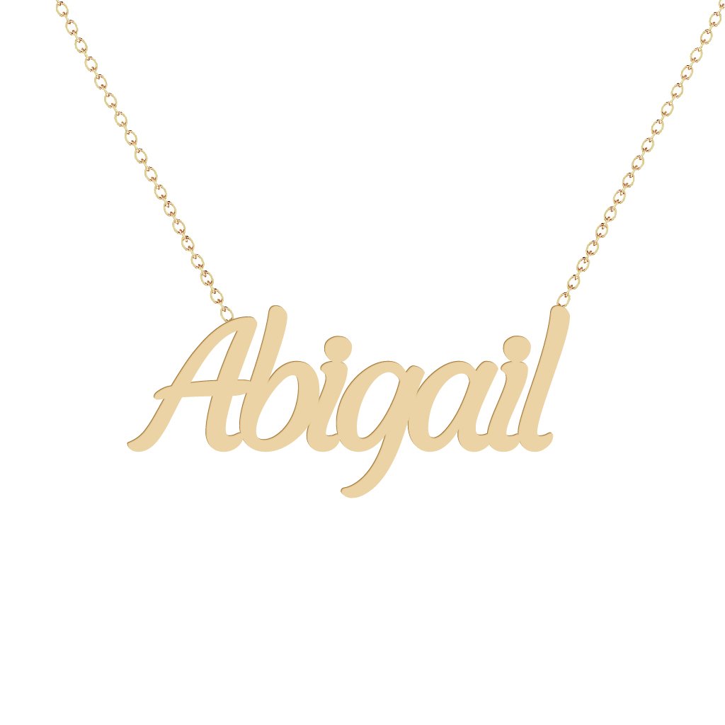 Gold Name Necklace - Abigail