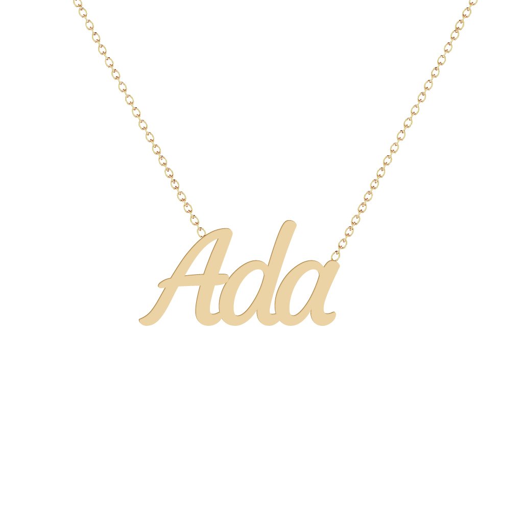 Gold Name Necklace - Ada