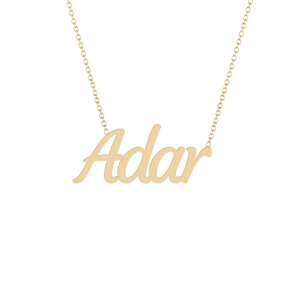 Gold Name Necklace - Adar