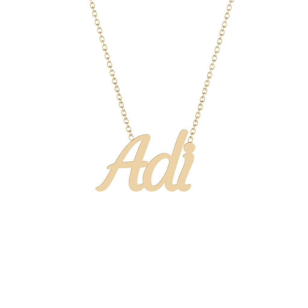 Gold Name Necklace - Adi