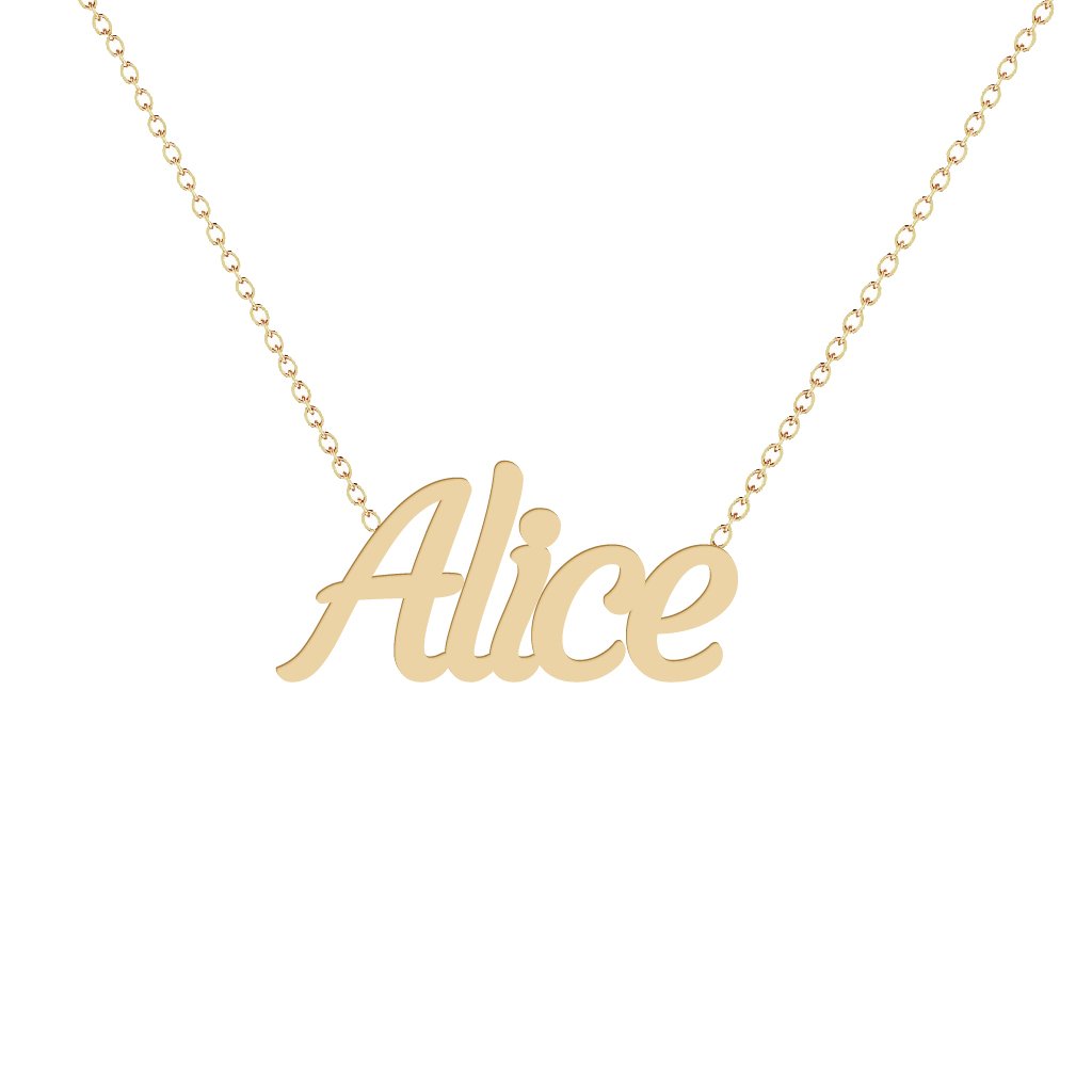Gold Name Necklace - Alice