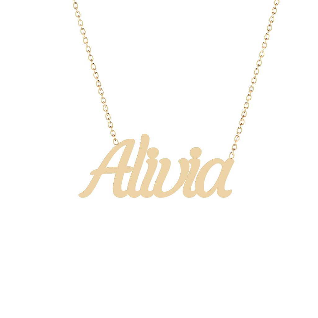 Gold Name Necklace - Alivia