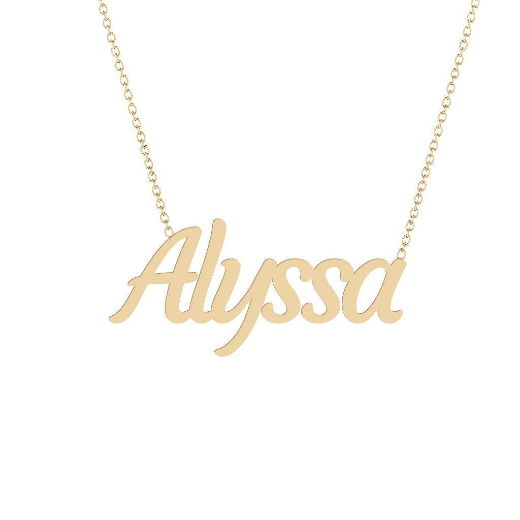 Gold Name Necklace - Alyssa