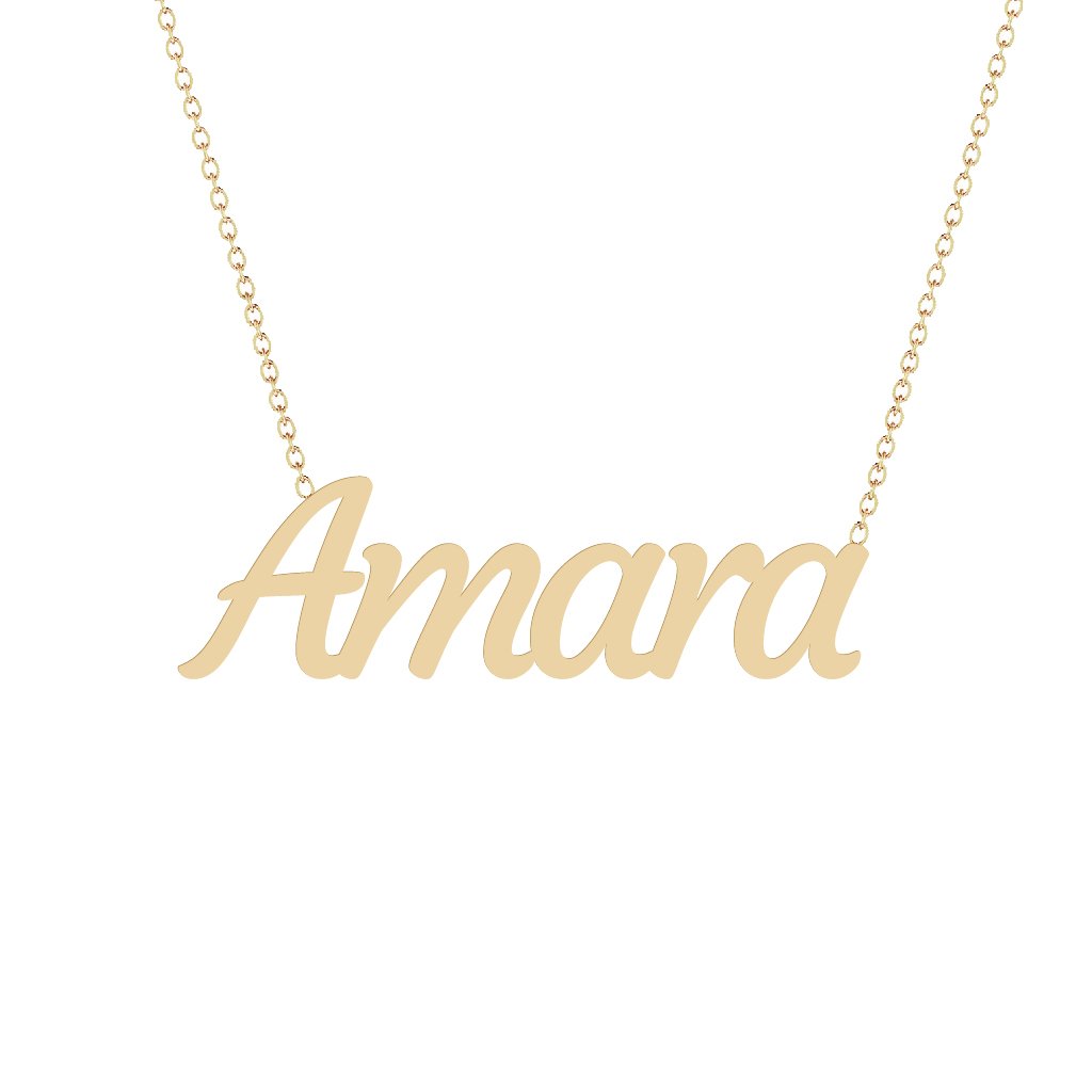 Gold Name Necklace - Amara