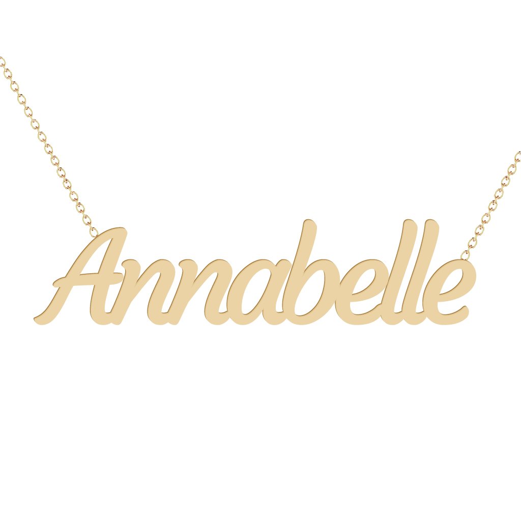 Gold Name Necklace - Annabelle