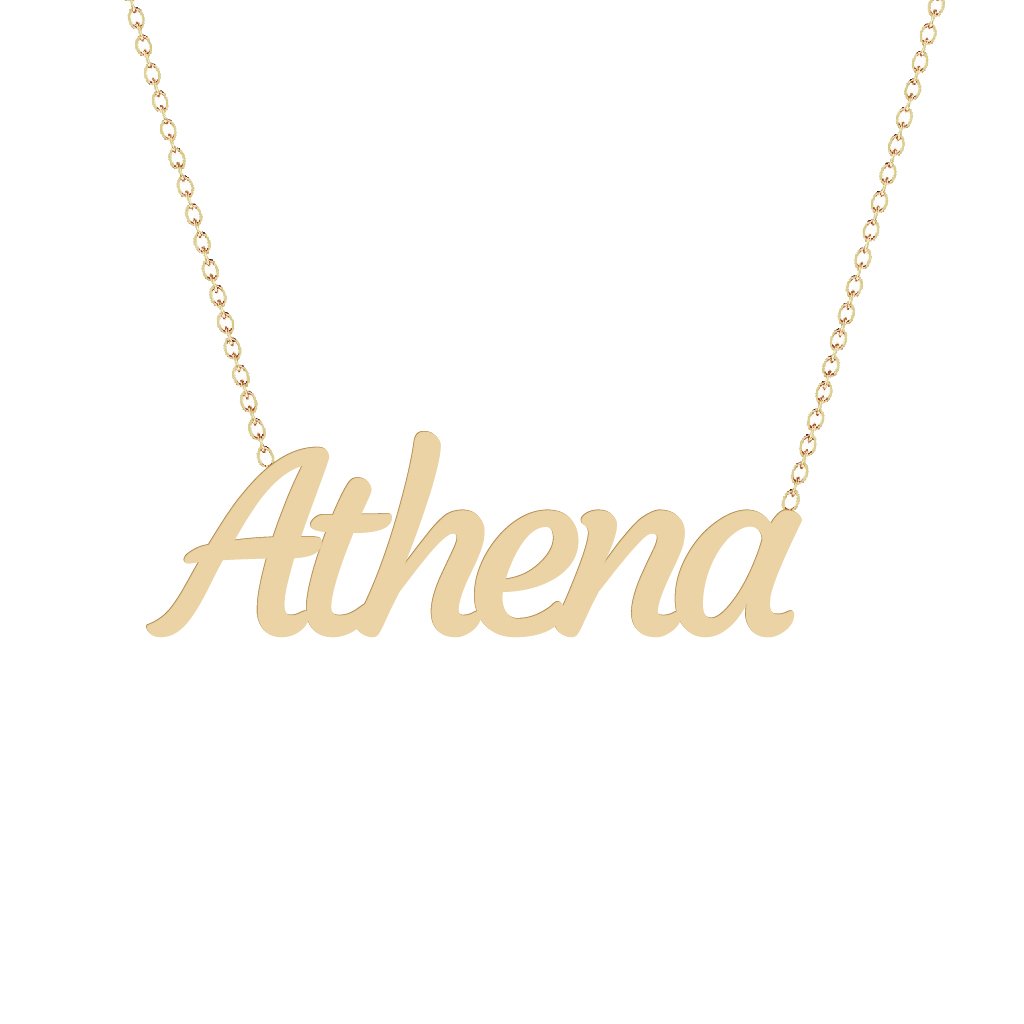 Gold Name Necklace - Athena