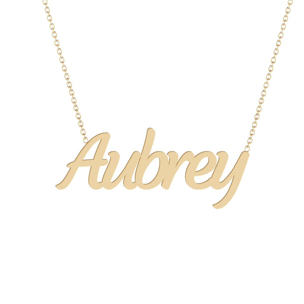 Gold Name Necklace - Aubrey